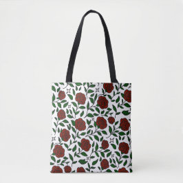 Klassische Beauty and Beast Gartenrose Rot Tasche