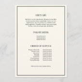 Klassische Beerdigung der Erinnerung Programm (Rückseite)