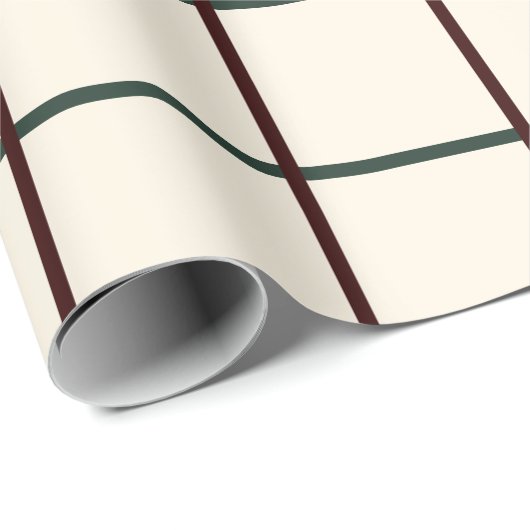 Klassische beige Burgunder und grüne, gemütliche L Geschenkpapier (Rolleneckpunkt)