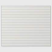 Klassische beige Leinenfarbe Stripes Muster Geschenkpapier (Flach)