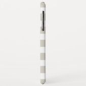 Klassische beige Leinenstreifen - personalisierter Case-Mate iPhone Hülle (Hinten/Links)