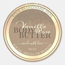 Klassische beige Produktverpackungsmarken Gold Fra