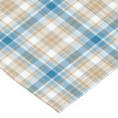 Klassische Beige und Blau Kariert Tischdecke (Schrägansicht)