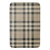 Klassische Beige und Schwarz Kariert Badematte (Vorderseite Vertikal)