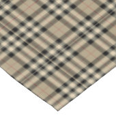 Klassische Beige und Schwarz Kariert Tischdecke (Schrägansicht)