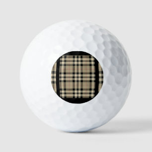 Klassische, beige und schwarz Karierte Golfbälle