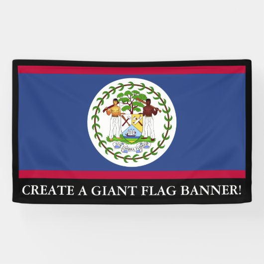 Klassische Belize-Flagge Banner (Horizontal)