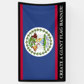 Klassische Belize-Flagge Banner (Vertikal)