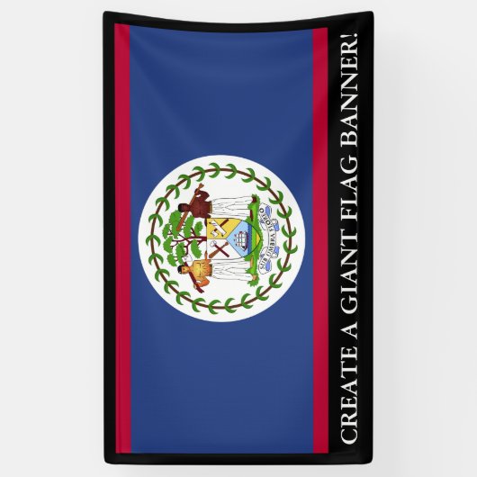 Klassische Belize-Flagge Banner (Vertikal)