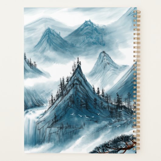 Klassische Berge Malerei Inspiration Zitat 3 R Planer (Rückseite)