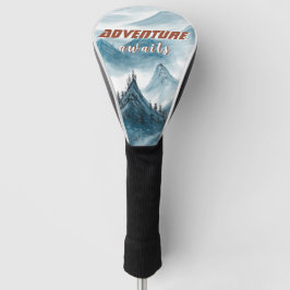 Klassische Berge zeichnen inspirierendes Zitat Golf Headcover