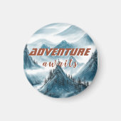 Klassische Berge zeichnen inspirierendes Zitat Magnet (Vorne)