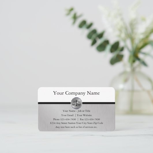 Klassische Berufliche Anwaltskarte Visitenkarte (Stehend Vorderseite)