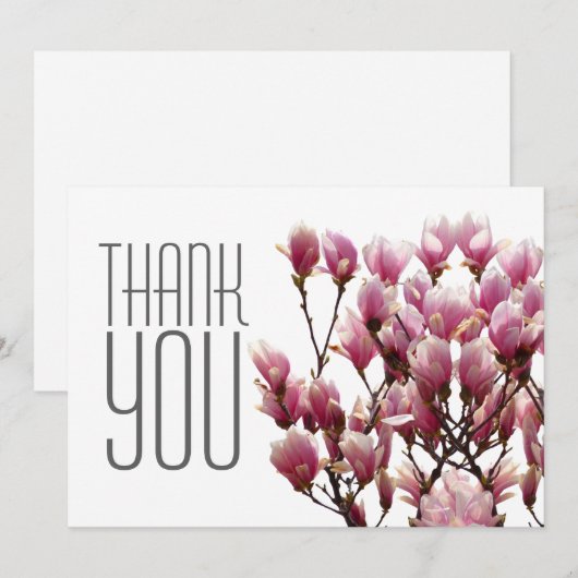 Klassische Berufliche Blüte Dankeskarte (Vorne/Hinten)