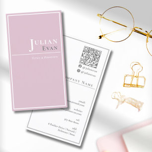 Klassische Berufliche Dusky Pink Business Card Visitenkarte