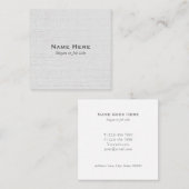 Klassische berufliche graue quadratische quadratische visitenkarte (Vorne/Hinten)