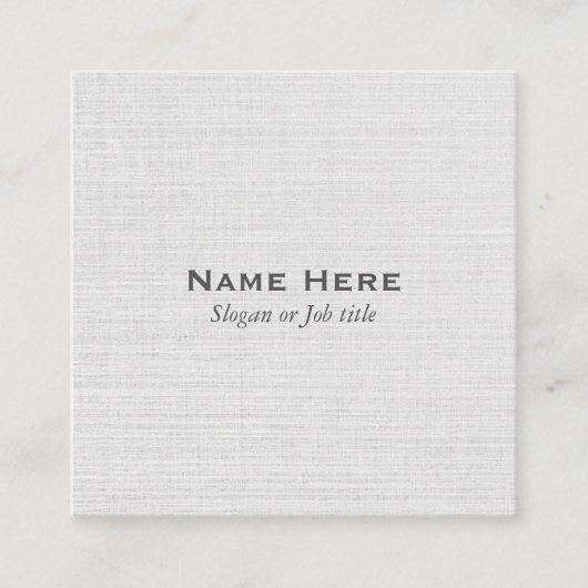 Klassische berufliche graue quadratische quadratische visitenkarte (Vorderseite)