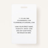 Klassische Berufliche ID-Schwarz-weiße Sicherheit Ausweis (Rückseite)