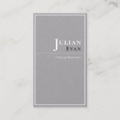 Klassische Berufliche Monotone-Visitenkarte Visitenkarte (Vorderseite)