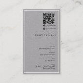 Klassische Berufliche Monotone-Visitenkarte Visitenkarte (Rückseite)