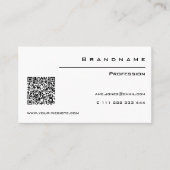 Klassische Berufliche QR-Klasse Visitenkarte (Vorderseite)