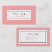 Klassische berufliche Sozialmedium-Pastellrosa Visitenkarte (Vorne/Hinten)