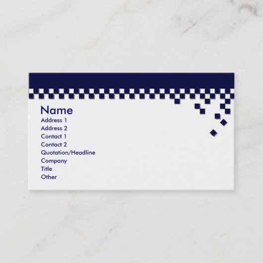 Klassische berufliche Visitenkarte (Vorderseite)