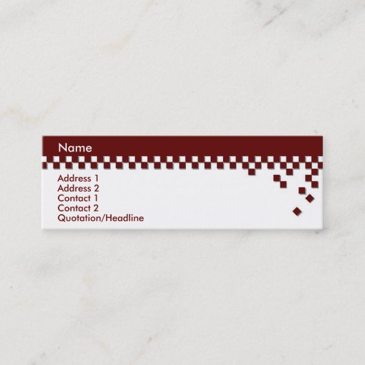 Klassische berufliche Visitenkarte (Vorderseite)