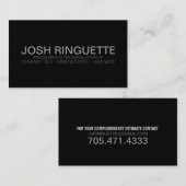 Klassische berufliche Visitenkarte für Männer (Vorne/Hinten)