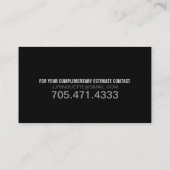 Klassische berufliche Visitenkarte für Männer (Rückseite)