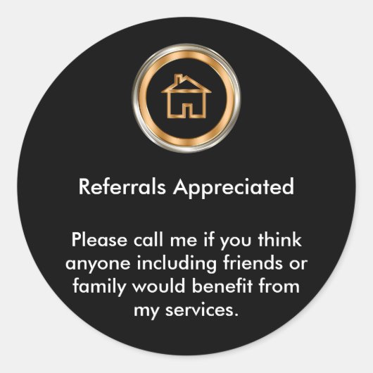 Klassische Bewertung von Agenten mit Real Anwesen Runder Aufkleber (Vorderseite)