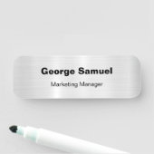 Klassische Bezeichnung für einfache Geschäftsmitar Namensschild (Beispiel)