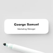 Klassische Bezeichnung für einfache Geschäftsmitar Namensschild (Beispiel)