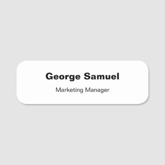 Klassische Bezeichnung für einfache Geschäftsmitar Namensschild (Vorderseite)