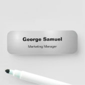 Klassische Bezeichnung für einfache Geschäftsmitar Namensschild (Beispiel)