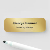 Klassische Bezeichnung für einfache Geschäftsmitar Namensschild (Beispiel)