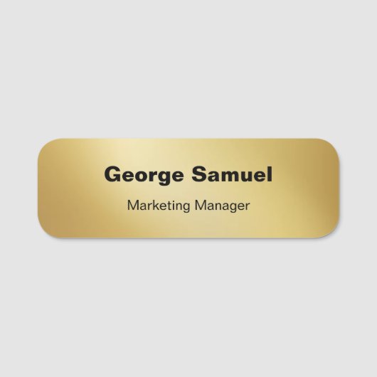 Klassische Bezeichnung für einfache Geschäftsmitar Namensschild (Vorderseite)