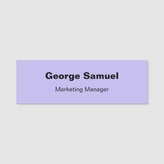 Klassische Bezeichnung für einfache Geschäftsmitar Namensschild (Vorderseite)