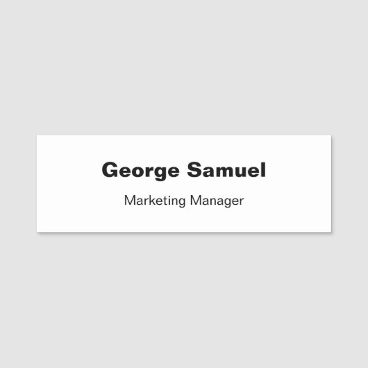 Klassische Bezeichnung für einfache Geschäftsmitar Namensschild (Vorderseite)