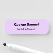 Klassische Bezeichnung für einfache Geschäftsmitar Namensschild (Beispiel)