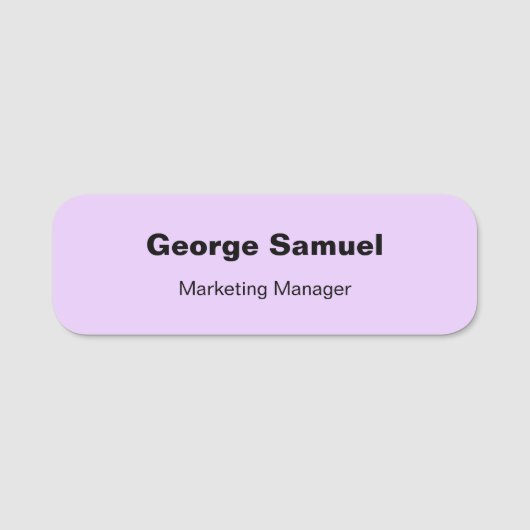 Klassische Bezeichnung für einfache Geschäftsmitar Namensschild (Vorderseite)