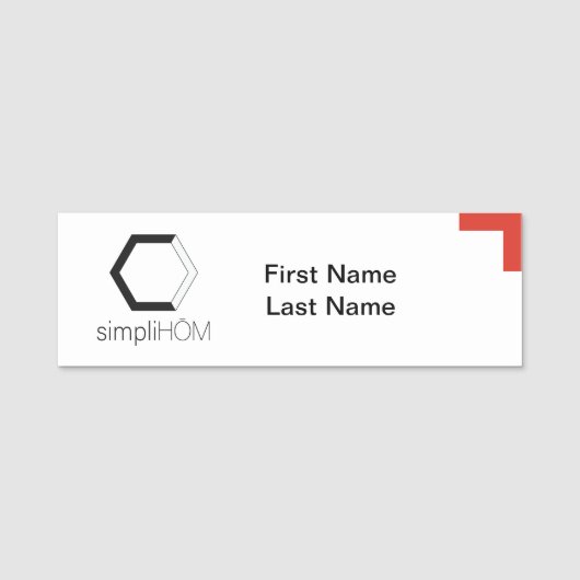 Klassische Bezeichnung Namensschild (Vorderseite)