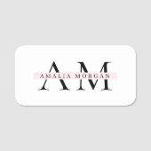 Klassische Bezeichnung Namensschild (Vorderseite)