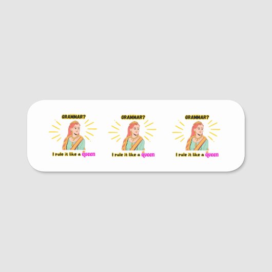 Klassische Bezeichnung Namensschild (Vorderseite)