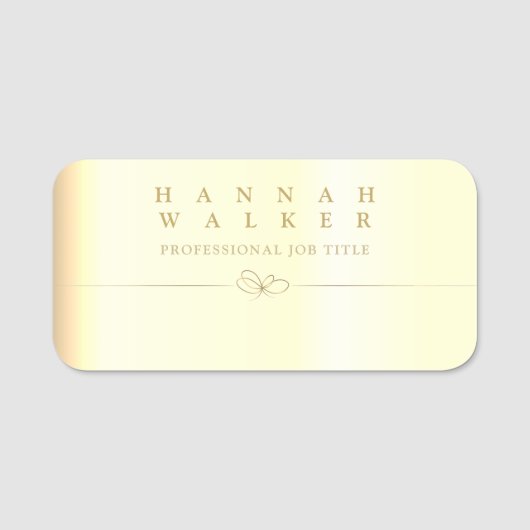 Klassische Bezeichnung Namensschild (Vorderseite)