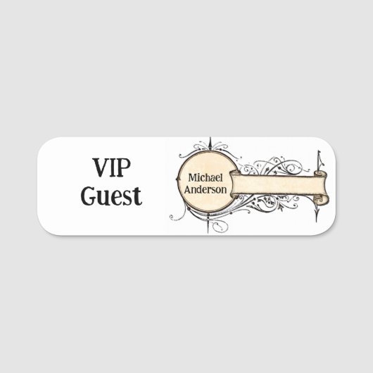 Klassische Bezeichnung Namensschild (Vorderseite)