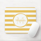 Klassische Big Stripes mit Mit Monogramm, gelbem N Mousepad (Mit Mouse)