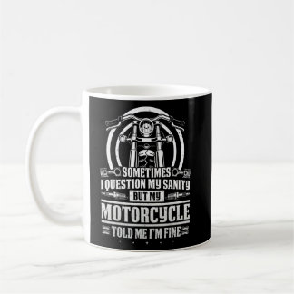 Klassische Biker fragen mich nach Sanitäranlagen, Kaffeetasse