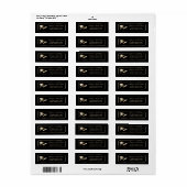 Klassische Black and Gold Graduate Address Labels (Vorne)