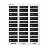 Klassische Black and Gold Graduate Address Labels (Vorne)